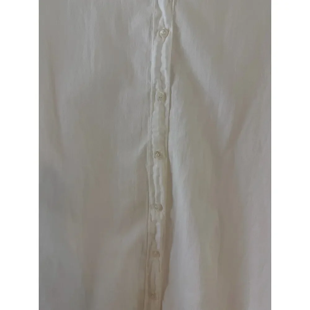 Xirena Womens Beau White Poplin Button Down Quiet Luxury Capsule Minimalist Med - Picture 7 of 13